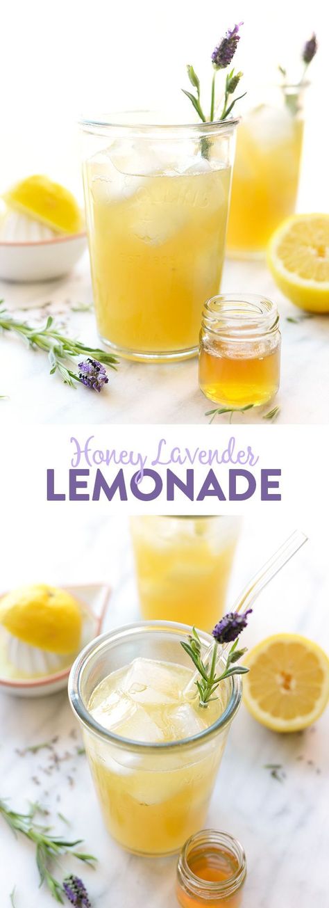 Made with lavender-infused honey simple syrup, this lemonade is perfectly refreshing and made with no refined sugars! Flavoured Lemonade, Fruity Cocktail Recipes, Mango Margarita Recipe, Honey Lemonade, Mango Lemonade, Cocktail Fruit, Honey Simple Syrup, Margarita On The Rocks, Mango Margarita