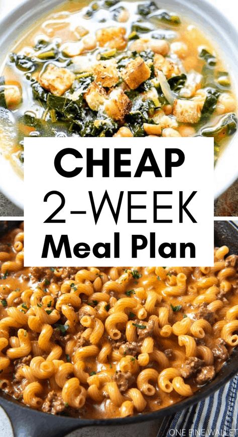 Cheap meal ideas to eat when you are on a tight budget. These are 14 meal prep ideas under $5 that are healthy. Super Cheap Meals, Cheap Healthy Dinners, Cheap Meal Prep, Cheap Meal Plans, Healthy Budget, Cheap Easy Meals, Cheap Healthy, Dinner On A Budget, Inexpensive Meals