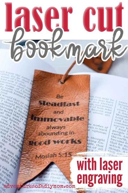 How to make laser cut bookmarks 4 different ways! Try these EASY leather bookmark ideas! Leather Bookmark Cricut, Tool Crafts, Bookmark Diy, Leather Bookmarks, Diy Mom, Engraving Ideas, Fun Projects For Kids, Bookmark Ideas, Hole Punches