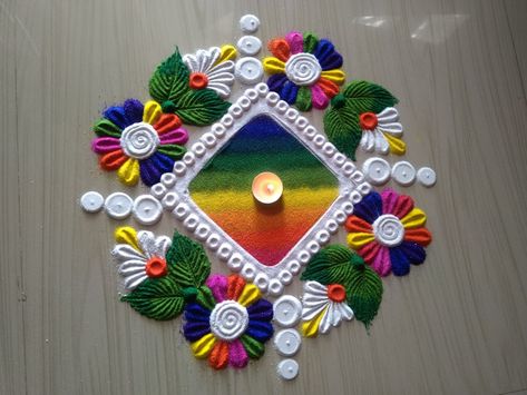 Rangoli Lifestyle Best Rangoli Designs Diwali Unique, New Year Rangoli 2022, Modern Rangoli, Rangoli Designs With Colours, Rangoli Photos, Rangoli For Beginners, Rangoli Designs For Competition, Simple Rangoli Designs, New Year Rangoli