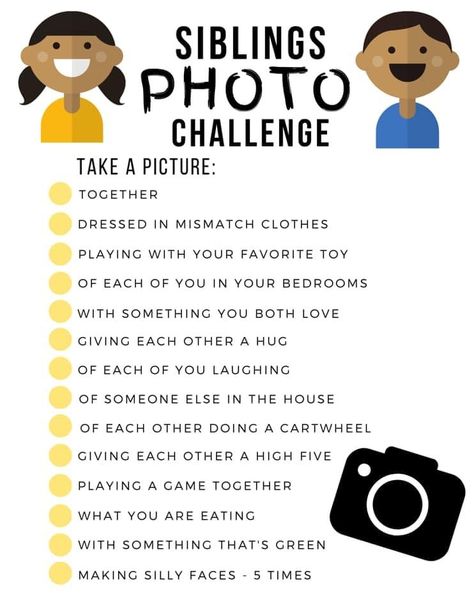 Family Photo Challenge Ideas, Sibling Kindness Challenge, Fun Things To Do With Siblings, Teachers Inspiration, Photography Challenges, Family Challenge, Keeping Busy, Photography Group, Sibling Photos