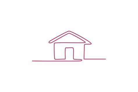 House Continuous Line Art #isolated#style#zipped#background Small House Tattoo, Illustration House, House Outline, Continuous Line Art, Retro Illustrations, Brochure Inspiration, Design Studio Logo, Typographic Logo, Continuous Line Drawing