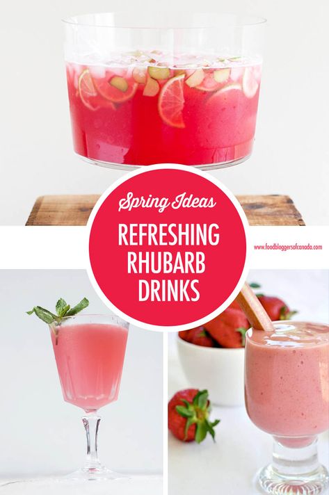 Rhubarb Mock Tails, Rhubarb Drink Recipes, Rhubarb Cocktail Recipes, Rhubarb Drinks, Homemade Drinks Alcohol, Rhubarb Drink, Rhubarb Ideas, Healthy Rhubarb Recipes, Recipes Rhubarb