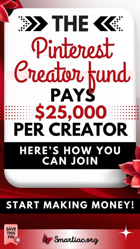 Dreaming of cashing in on your creativity? Explore how the Pinterest creator fund pays out $25,000 per creator and uncover the steps to be the next recipient! Don't miss this opportunity to turn your Pinterest passion into a rewarding endeavor! 💰🏆 #PinterestCreatorFund #CashForCreators #PinterestSuccess Pinterest Creator Fund, Pinterest Creator, Making Money, The Next, Benefits