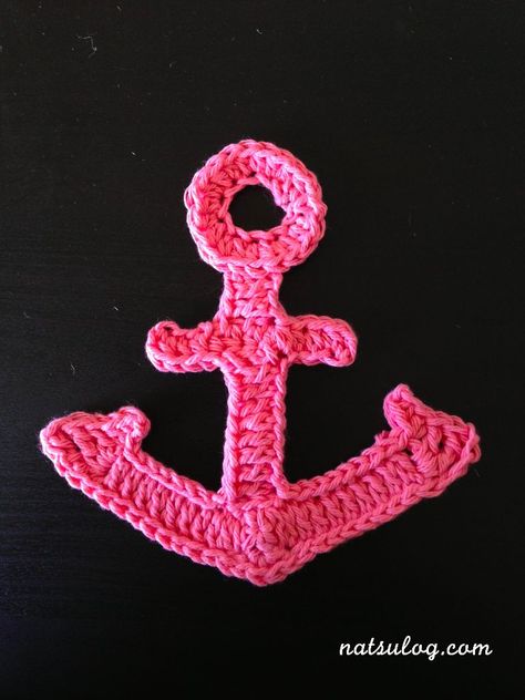 Large chrochet anchor - complicated Crochet Anchor, Sea Motifs, Nautical Crochet, Crochet Appliqué, Ornaments Crochet, Crochet Appliques, Crochet Embellishments, Beach Crochet, Anchor Pattern