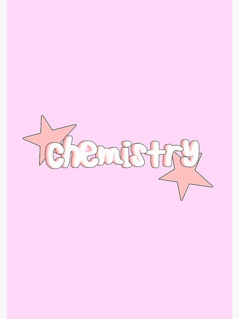 Get my art printed on awesome products. Support me at Redbubble #RBandME: https://www.redbubble.com/i/notebook/Chemistry-Notebook-Sticker-by-PreppyPalace/101104217.WX3NH?asc=u Chemistry Binder Cover, Chemistry Notebook Cover Ideas, Chemistry Notebook Cover, Chemistry Cover Page, Chemistry Poster, Goodnotes Covers, Girly Notebook, Chemistry Textbook, Chemistry Posters