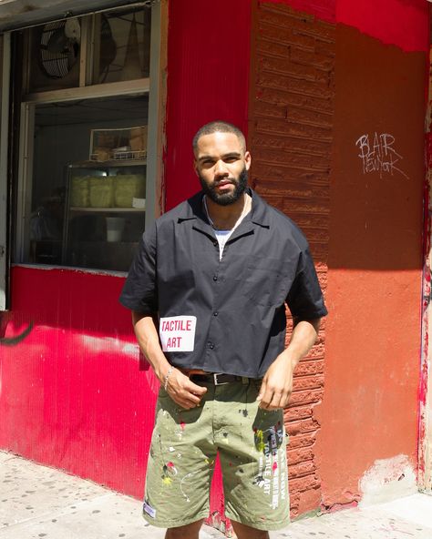 #IINTHENOW Stained Carpenter Shorts & Cropped Cuban Shirt live tomorrow at 12PM ET. SS24, Act Two. Available at iinthenow.com Link in Bio Shot by @filmingthefriends Cuban Shirt, Cuban Shirts, In The Now, Carpenter Shorts, Then And Now, Link In Bio, Acting, Stain, Street Wear