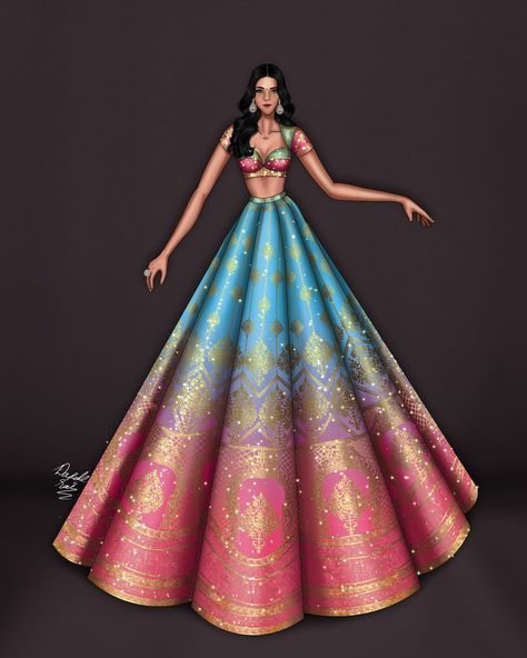 Indian wedding wear, #lehengacholi