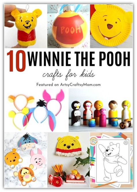 Winnie The Pooh Crafts, Pooh Crafts, Winnie The Pooh Day, Winnie The Pooh Cartoon, Punny Valentines, Fun Crafts To Do, Owl Crafts, Fall Crafts For Kids, Crafts For Kids To Make