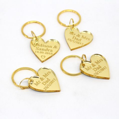 30 Pieces Personalized Engraved Love Heart Key Chain Gold Acrylic Engagement Birthday Party Gift Heart Key Chain, Gold Wedding Favors, Engraved Acrylic, Heart Keyring, Heart Key, Personalized Wedding Favors, Heart And Key, Heart Keychain, Birthday Party Gift