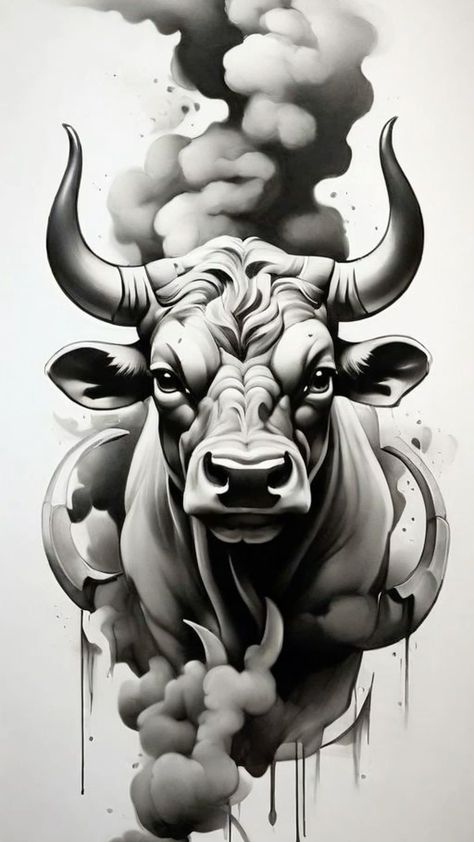 Taurus Bull Tattoo, Bull Tattoo Ideas, Bull Tattoo Design, Taurus Tattoo Design, Taurus Bull Tattoos, Tattoos Sketches, Bull Tattoo, Arm Tattoos Drawing, Rooster Tattoo