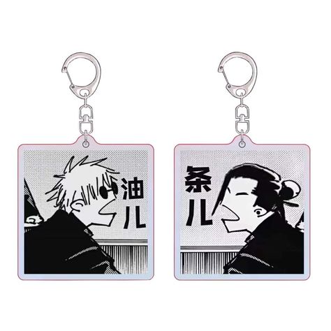 PRICES MAY VARY. Material: This jjk keychain is made of acrylic, lightweight and easy to carry. Including: You will receive 2pcs keychain, go-jo satoru and geto suguru keychain. Use: You can hang this cute jujutsu keychain anywhere you want, such as on backpacks, handbags, car keys, wallets, school bags, etc. With such a beautifully crafted keychain, instantly catch the eyes of anime lovers. The anime keychain is absolutely suitable for fans to collect, for Halloween, dress up party, cosplay eve Jjk Keychain, Jjk Merch, Jujutsu Kaisen Merch, Anime Wallet, Anime Keychain, Dress Up Party, Up Party, Dressup Party, Anime Merch