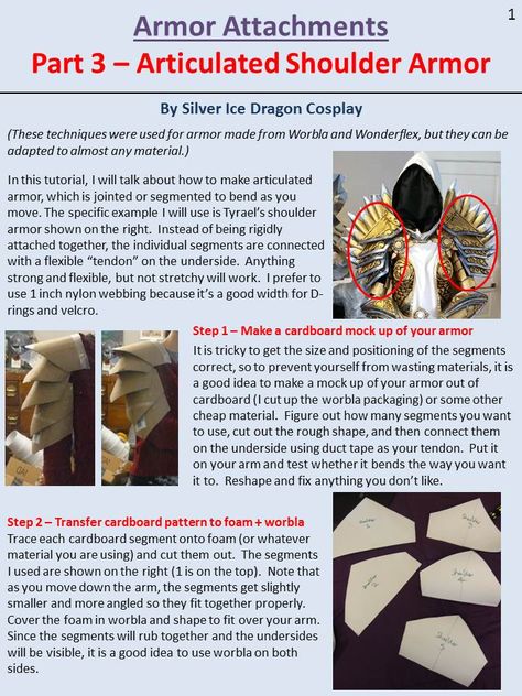 silvericedragon: “Another tutorial! This one tells you how to make articulated shoulder armor that bends with your arm. The shoulders were probably the most difficult piece for my Tyrael cosplay, so... How To Make Shoulder Armor, Shoulder Armor Pattern, Cosplay Shoulder Armor Diy, Foam Shoulder Armor, Cosplay 2022, Cosplay Shoulder Armor Pattern, Butterfly Costumes, Armor Template, Eva Foam Armor