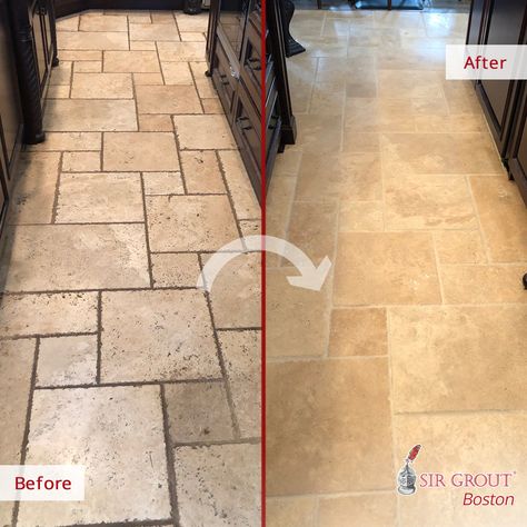 Travertine And Wood Floor Transition, Travertin Floor Living Room, How To Clean Travertine Floors, Travertine Tile Bathroom Update, Kitchen With Travertine Floors, Kitchen Travertine Floor, Travertine Floors In Kitchen, Travertine Floors Living Room, Travertine Kitchen Floors