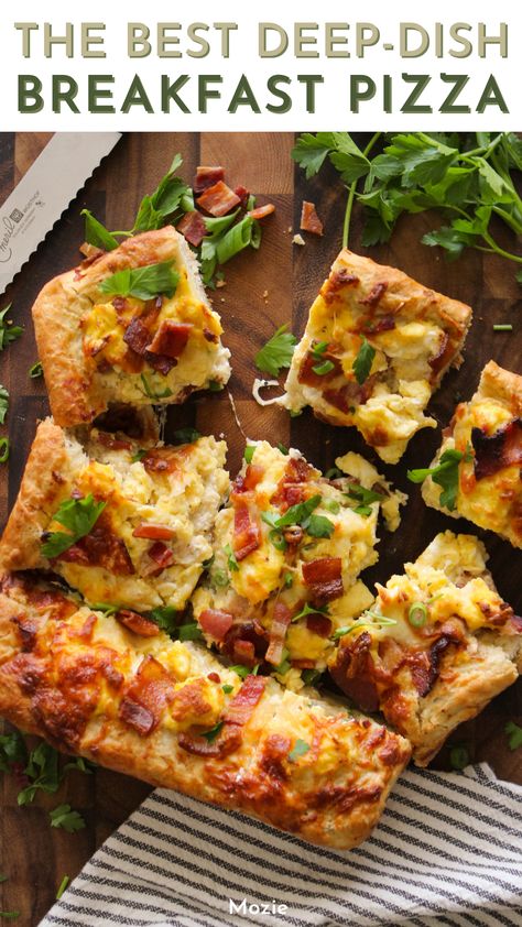 We’ve got breakfast, lunch and dinner covered with the best deep dish breakfast pizza – an easy go-to recipe for your next brunch or breakfast for dinner night! Deep Dish Pizza Crust, Brunch Pizza, Pizza Breakfast, Deep Dish Pizza Recipe, Breakfast Recipes Easy Quick, Best Brunch Recipes, Sweet Potato Breakfast, Healthy Breakfast Recipes Easy, Egg Recipes For Breakfast