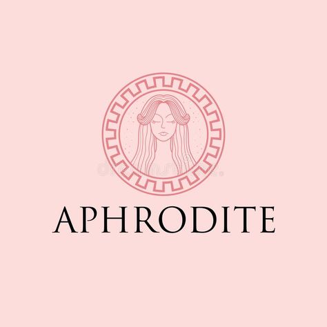 Aphrodite Logo Design, Venus Logo Design, Aphrodite Moodboard, Aphrodite Logo, Aphrodite Illustration, Aphrodite Symbol, Emblems Logo, Logo For Beauty, Industry Illustration