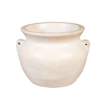 Style Selections Urn 21-in W x 15.25-in H White Clay Indoor/Outdoor Planter in the Pots & Planters department at Lowes.com Potting Flowers, Clay Planters, Indoor Outdoor Planter, Outdoor Planter, Window Boxes, Flowers Plants, Outdoor Planters, Small Trees, Trees And Shrubs