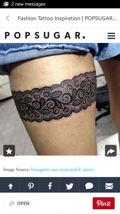 This is really pretty. Lace Garter Tattoos, Lace Thigh Tattoos, Garter Tattoos, Thigh Garter Tattoo, Rosie Tupper, Upper Thigh Tattoos, Stocking Tattoo, Lace Tattoos, Garter Tattoo