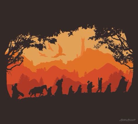 . Alan Lee, Middle Earth Art, Lotr Art, Silhouette Painting, Pc Wallpaper, Tassen Design, Fellowship Of The Ring, Funny Tee Shirts, Jrr Tolkien