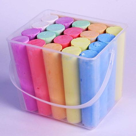 £5.11 Be Creative Jumbo Sidewalk Chalks 20 Coloured: Amazon.co.uk: Toys & Games Round Tub, Make Your Own Crackers, Chalk Sticks, Homemade Crackers, Sidewalk Chalk, Christmas Crackers, Photo Craft, Small Hands, Card Craft