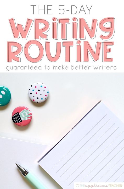 The 5 Day Writing Routine Guaranteed to Produce the BEST Writing! Writing Routine, 5th Grade Writing, Writing Lesson Plans, 3rd Grade Writing, Improve Writing, Best Writing, 2nd Grade Writing, Lesson Plan Template, 4th Grade Writing