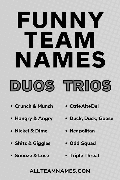 funny team names for groups list Trio Names For Groups, Trivia Team Names Funny, Trio Group Names Ideas, Trio Names, Names For Groups, Playing Games With Friends, Group Names Funny, Gamer Names, Group Names Ideas