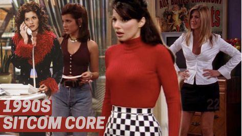 Fran Fine, Rachel Green, Grace Adler, Sabrina Spellman, Hilary Banks 1990s Fashion Outfits 90s Sitcom Outfits, Grace Adler Outfits, Sitcom Outfits, 1990s Fashion Outfits, Grace Adler, Hilary Banks, 90s Sitcoms, Fran Fine, My Love Language