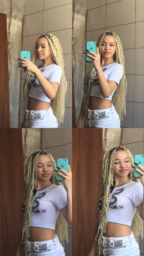 Boho Braids White Women, Box Dreads, Blonde Box Braids, African American Braids, Big Box Braids Hairstyles, Goddess Braids Hairstyles, Single Braids, Loose Braids, Braided Cornrow Hairstyles