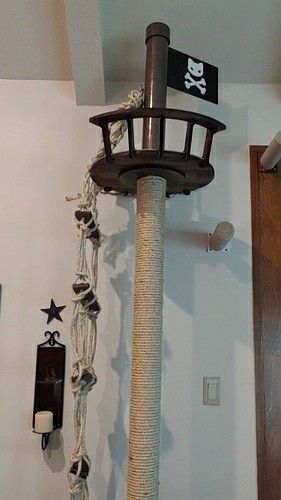 Dollar Tree Cat Diy, Diy Cat Scratcher Post, Christmas Card Photo Ideas, Katt Diy, Unique Cat Trees, Cat Room Decor, Cat Castle, Cat Patio, Cat Tree House