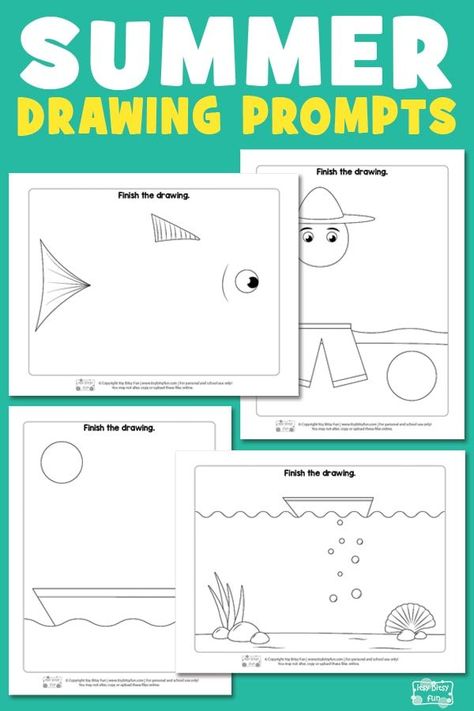 Free Printable Summer Drawing Prompts for Kids Drawing Prompts For Preschoolers, Preschool Drawing Prompts, Drawing Prompts For Kids Free Printable, Kids Drawing Prompts, Drawing Prompts For Kids, Drawing Activity For Kids, 300 Drawing Prompts, Drawing Activities For Kids, Kids Printable Activities