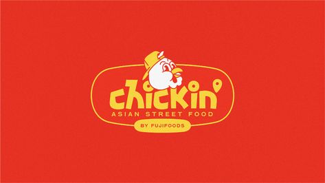 Korean Logo, Food Company Logo, Street Food Design, Fast Food Logos, Food Logo Design Inspiration, Chicken Logo, Asian Street Food, Food Banner, Food Logo Design