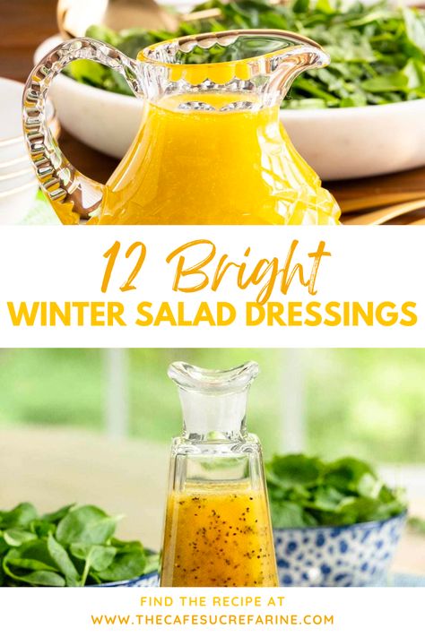 Fresh Salad Dressing Recipes, Christmas Salad Dressing, Winter Salad Dressing, Mango Salad Dressing, Jelly Salad, Best Salad Dressing, Winter Salads, Ginger Salad Dressings, Winter Favorites