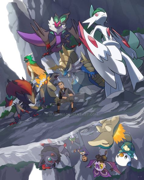 Pokemon Battle Art, Pokemon Team Art, Pokemon And Trainer, My Pokemon Team, Alola Pokemon, Pokémon Teams, Zoroark Pokemon, Pokémon Team, Pokémon Heroes