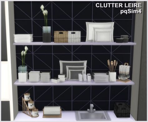 PQSims4: Clutter Kitchen "Leire • Sims 4 Downloads Sims 4 Aesthetic, Clutter Kitchen, Around The Sims 4, 4 Aesthetic, Sims 4 Kitchen, Die Sims 4, Sims 4 Clutter, Kitchen Clutter, Sims 4 Cc Skin