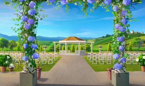 EXT. RECEPTION DAY LARGE #EpisodeInteractive #Episode Size 1920 X 1136 #EpisodeOurCrazyLoveLife Disco Background, Episode Interactive, Background Anime, Simple Beach Wedding, Episode Interactive Backgrounds, Anime Wedding, Anime Places, Background Wedding, Episode Backgrounds