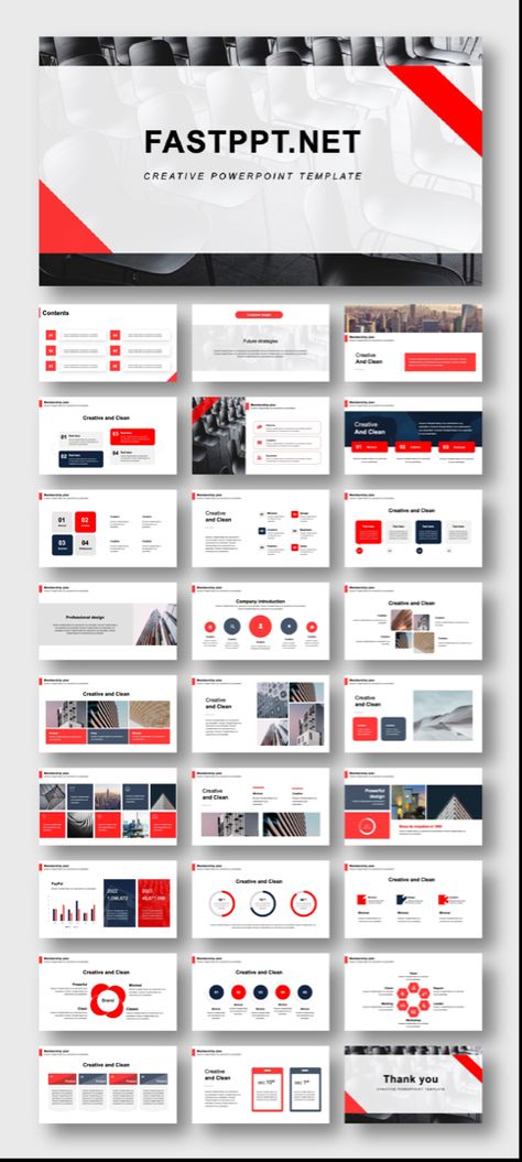 Red And Blue Presentation Design, Red Presentation Design, Red Presentation, Portfolio Powerpoint, Report Presentation, Ppt Template Design, Company Presentation, Presentation Styles, Business Report