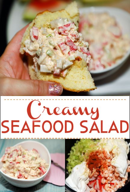 Creamy Seafood Crab Salad - just like your local deli! Seafood Salad Sandwich, Deli Salad, Seafood Salad Recipe, Coastal Food, Seafood Salads, Seafood Ideas, Creamy Seafood, Creamed Asparagus, American Foods