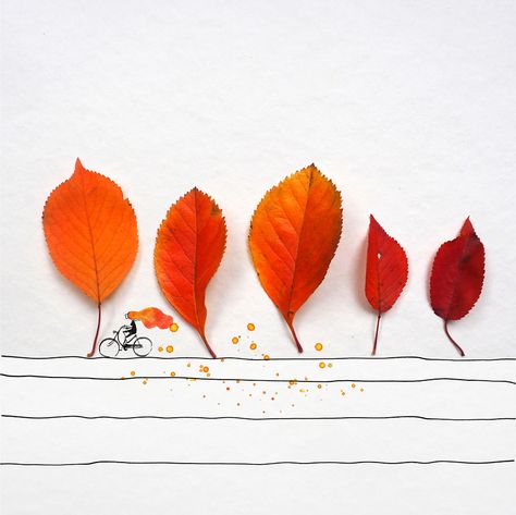 Jesenja Dekoracija, Kids Nature Activities, Leaf Collage, Leaf Illustration, Autumn Magic, Leaf Crafts, Indian Artist, Fall Projects, Watercolor Illustrations