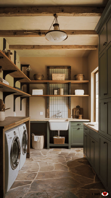 10 Laundry Room Ideas for Every Style and Space - I Luve It Shaker Laundry Room, Farmhouse Laundry Mudroom Combo, Entry Laundry Room Ideas, Kitchen Laundry Room Ideas, Tuscan Laundry Room, Walk In Laundry Room Ideas, Laundry Room Mudroom Ideas, Pass Through Laundry Room, Wash Room Ideas