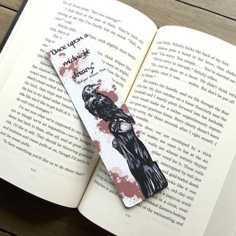 Horror Bookmarks, Edgar Allan Poe Quote, Poe Quotes, Creepy Horror, Beauty Art Drawings, Diy Bookmarks, Floral Skull, The Raven, Edgar Allan