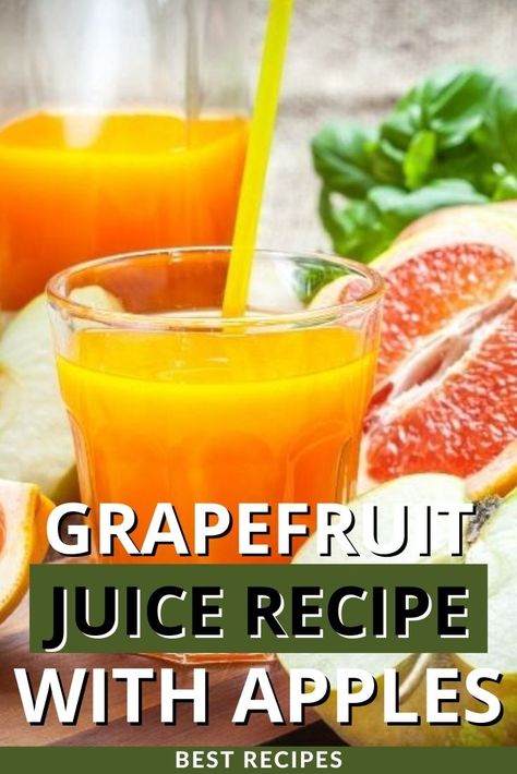 Juice Drinks: Check out this Grapefruit Juice Recipe with Apples and Carrots. Fresh, whole grapefruits are juiced to create a sour and sharp beverage that invigorates the body. #fruit #juice #recipe Juicing With Grapefruit, Juice With Grapefruit, Pineapple Grapefruit Juice, Juicing Recipes Grapefruit, Grapefruit Orange Juice, Juicer Recipes Grapefruit, Juice Recipes With Grapefruit, Homemade Grapefruit Juice, Juice Recipes With Apples