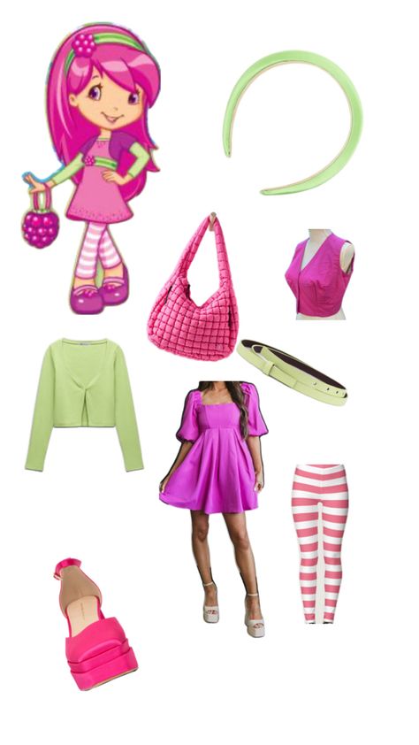 Halloween costume Raspberry Tart Costume, Winx Costume, Halloween Duo, Strawberry Shortcake Costume, Raspberry Torte, Bricolage Halloween, Raspberry Tart, Hot Halloween, Trio Halloween Costumes