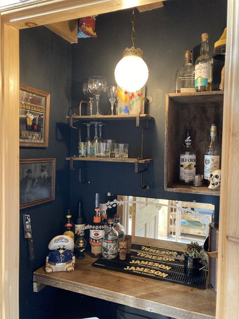 Closet Bar Ideas Small Spaces, Turning A Closet Into A Bar, Convert Closet To Bar, Bar In Closet Ideas, Closet Turned Bar, Closet To Bar, Closet Turned Into Bar, Bar In A Closet, Bar In Closet