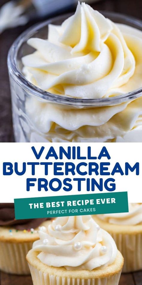 The Best Vanilla Frosting, Buttercream Frosting With Heavy Cream, Buttercream Frosting Without Heavy Cream, Frosting With Heavy Whipping Cream, Best Butter Cream Frosting Recipe, Heavy Whipping Cream Frosting, Best Vanilla Buttercream Frosting, Butter Cream Frosting Recipe, Best Vanilla Buttercream