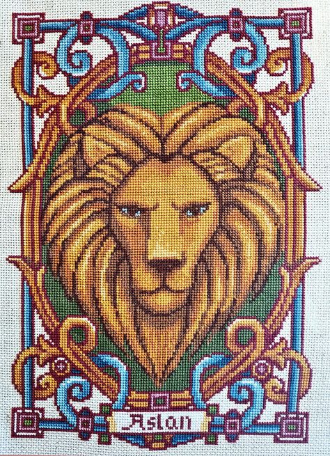 COUNTED STITCH Pattern Aslan Portrait Chronicles of Narnia - Etsy C S Lewis, Chronicles Of Narnia, Find Color, Cross Stitch Patterns Free, The Witch, Counted Cross Stitch Patterns, Narnia, The Lion, Stitch Design