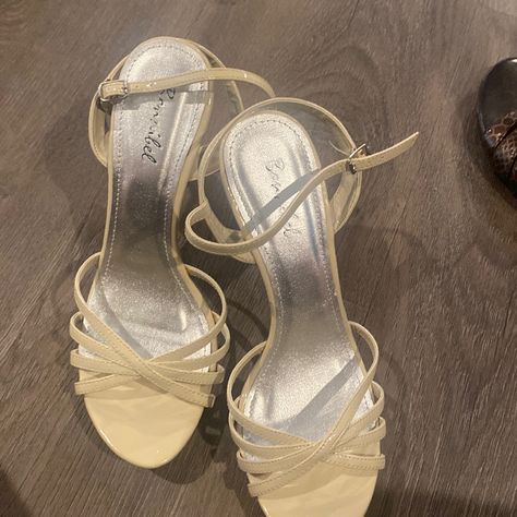 Never Worn Cream Color Strappy Heels Cream Shoes, Strappy Heels, Strap Heels, Cream Color, Cream, Heels, Women Shopping, Color