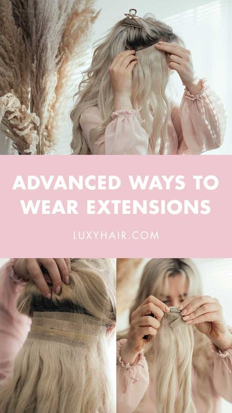 Hair Extension Tips And Tricks, Hair Extensions Tutorial, Extensions For Short Hair, Luxy Hair Extensions, Hair Extensions Before And After, Hair Extensions For Short Hair, Half Up Half Down Hair Prom, Luxy Hair, Long Hair Extensions