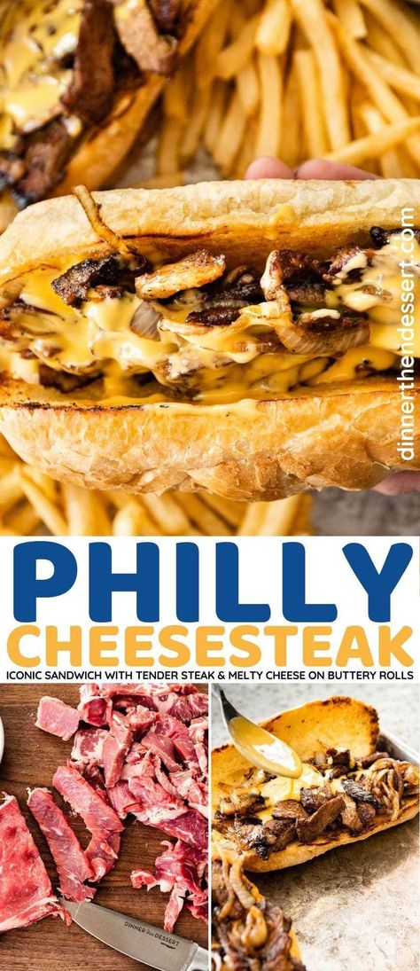 Philly Cheese Steak Sandwich Recipe Best, Philly Cheesesteak Sandwiches Recipe, Philly Cheese Steak With Steakums, Philly Cheese Steak Cheez Whiz, Cheese Sauce Philly Cheesesteak, Cheese Steak Hogies, Ribeye Cheese Steak Recipes, Philly Cheese Steak Authentic, Philly Cheese Steak With Deli Roast Beef