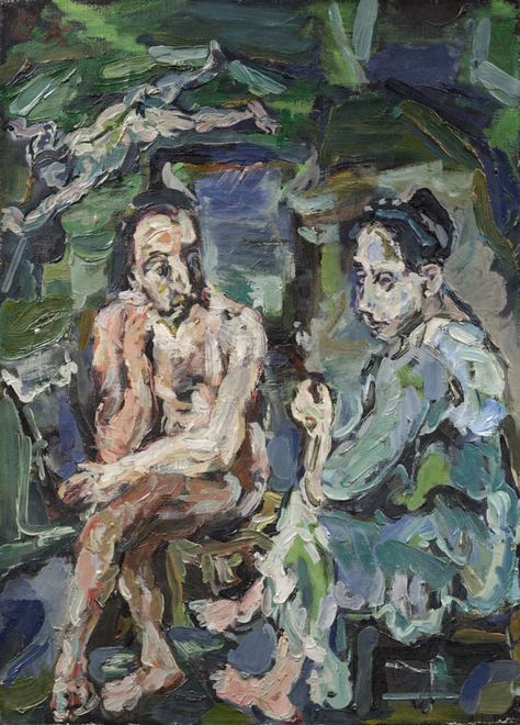 Oskar Kokoschka, <i>Orpheus und Eurydike</i> Courtesy Sotheby's Kokoschka Paintings, Orpheus And Eurydice, Oskar Kokoschka, Expressionist Artists, Fantasy Paintings, Old Master, Art Movement, Art Moderne, Artwork For Sale