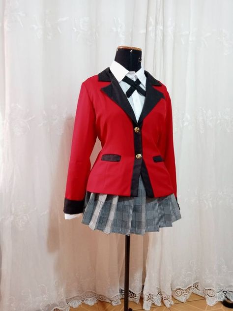 Kakegurui Outfit, Yumeko Costume, Kakegurui Uniform, Belle Blue Dress Costume, Simple Cosplay, Belle Blue Dress, Blue Dress Costume, Kakegurui Cosplay, Cosplay Ideas Women